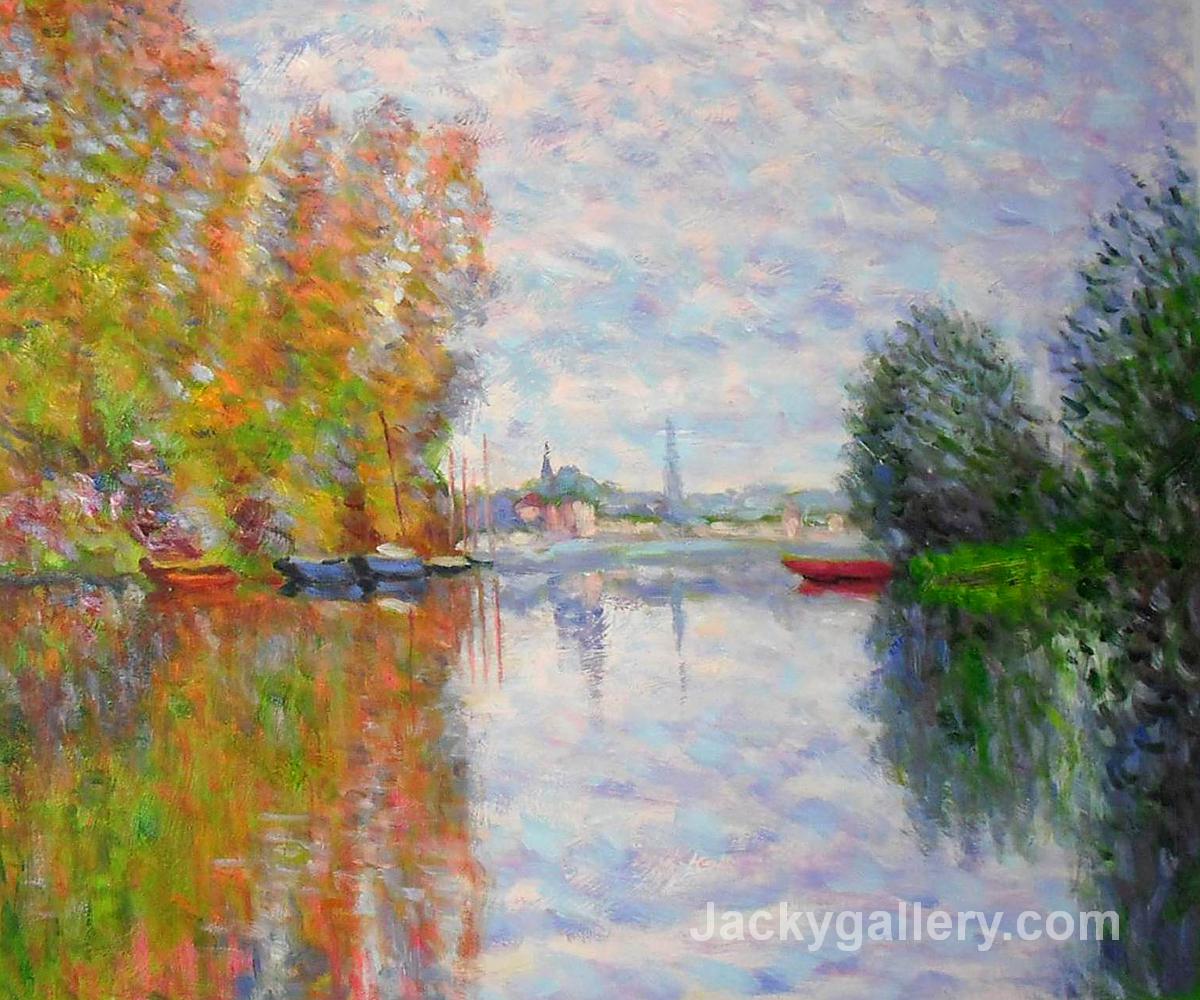 Autumn on the Seine at Argenteuil by Claude Monet paintings reproduction